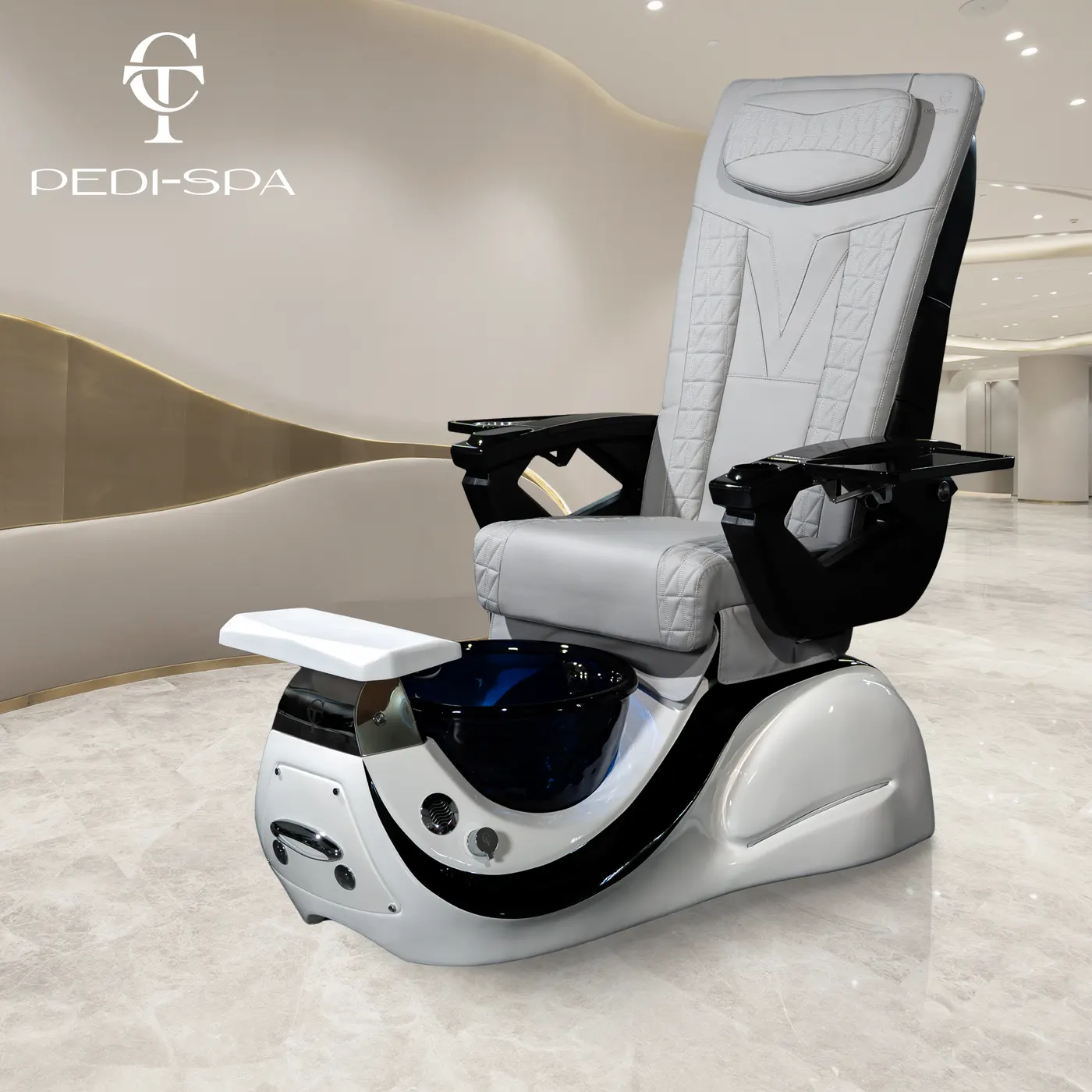 Dolphin | White & Black Base | Black Basin